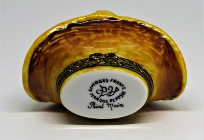 LIMOGES FRANCE BOX - PARRY-VIEILLE - BASKET OF SUMMER ROSES - GARDENING SHEARS