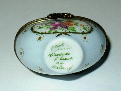 LIMOGES BOX~ DUBARRY ~ FLORAL HEART & PERFUME BOTTLE ~ FLOWERS ~ MOTHER'S DAY