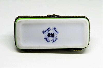 LIMOGES BOX ~WEDDING CAR~ 1950S BLACK CADILLAC ~ FLOWERS & BALLOONS ~ PEINT MAIN