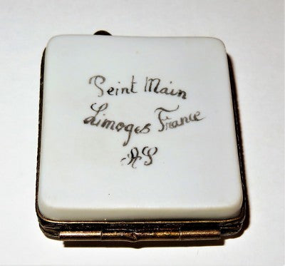 LIMOGES FRANCE BOX- DIETER'S BATHROOM SCALE - BARBELL - ALERT! - WEIGHT WATCHERS