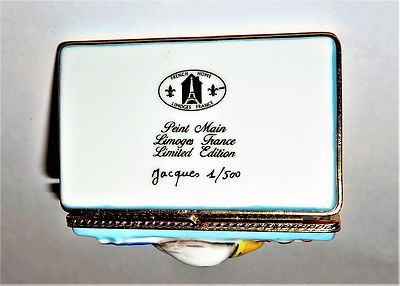 LIMOGES BOX - MAP OF THE UNITED STATES - EAGLE & FLAG - 4TH OF JULY - LE "1/500"