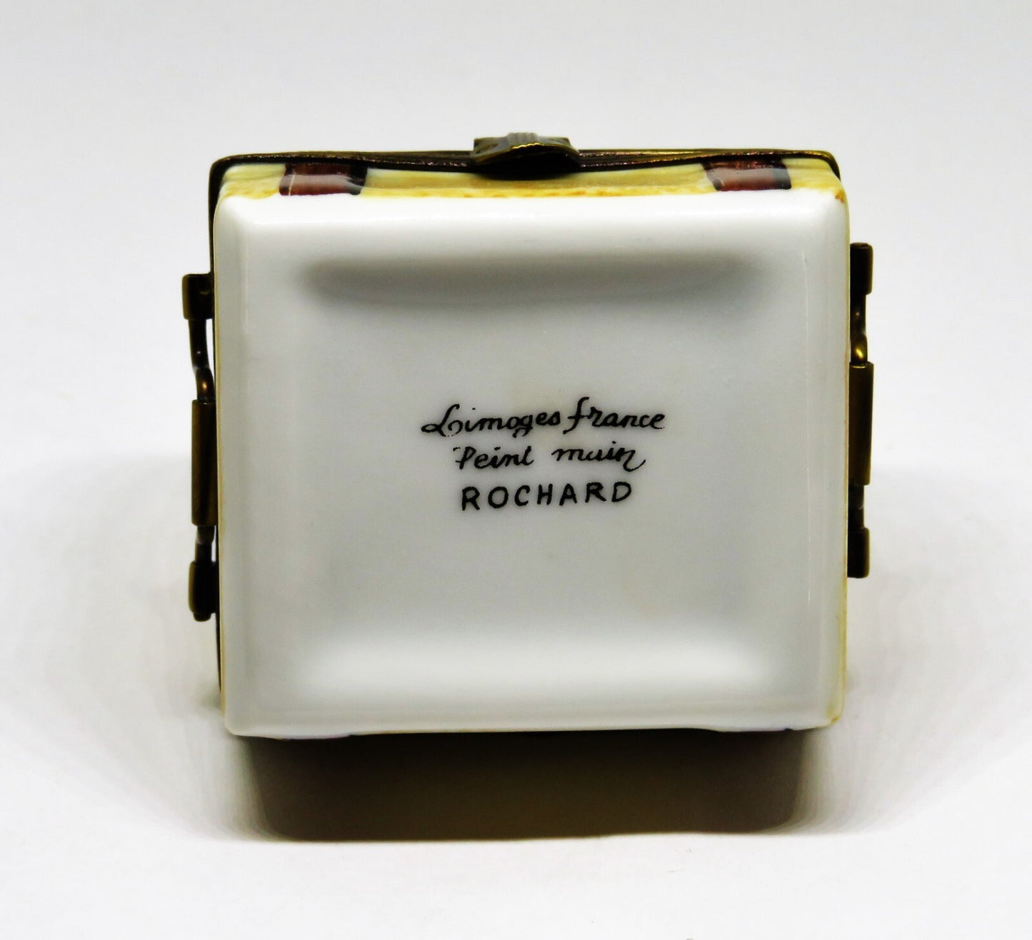 LIMOGES BOX - ROCHARD - STEAMER TRUNK & PADLOCK - LUGGAGE - NEW YORK & PARIS
