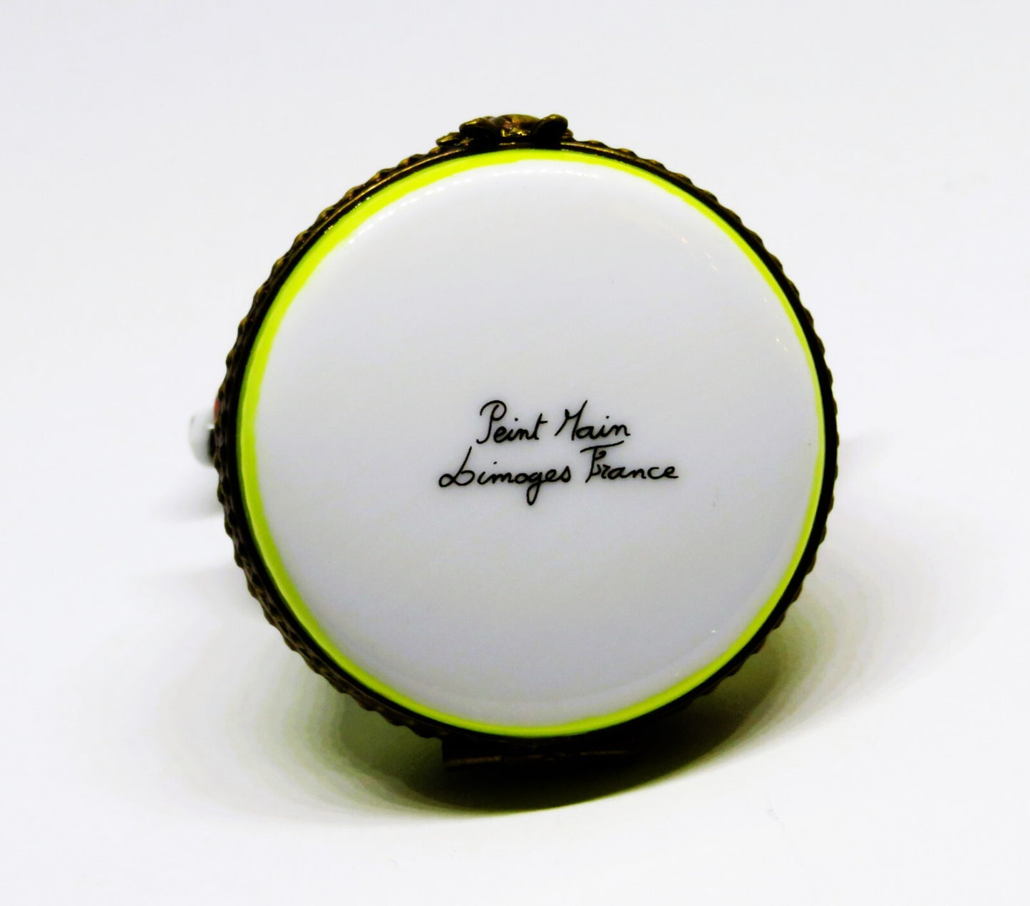 LIMOGES FRANCE BOX ~ TOY ROCKING HORSE ~ TEDDY BEAR CLASP ~ PEINT MAIN