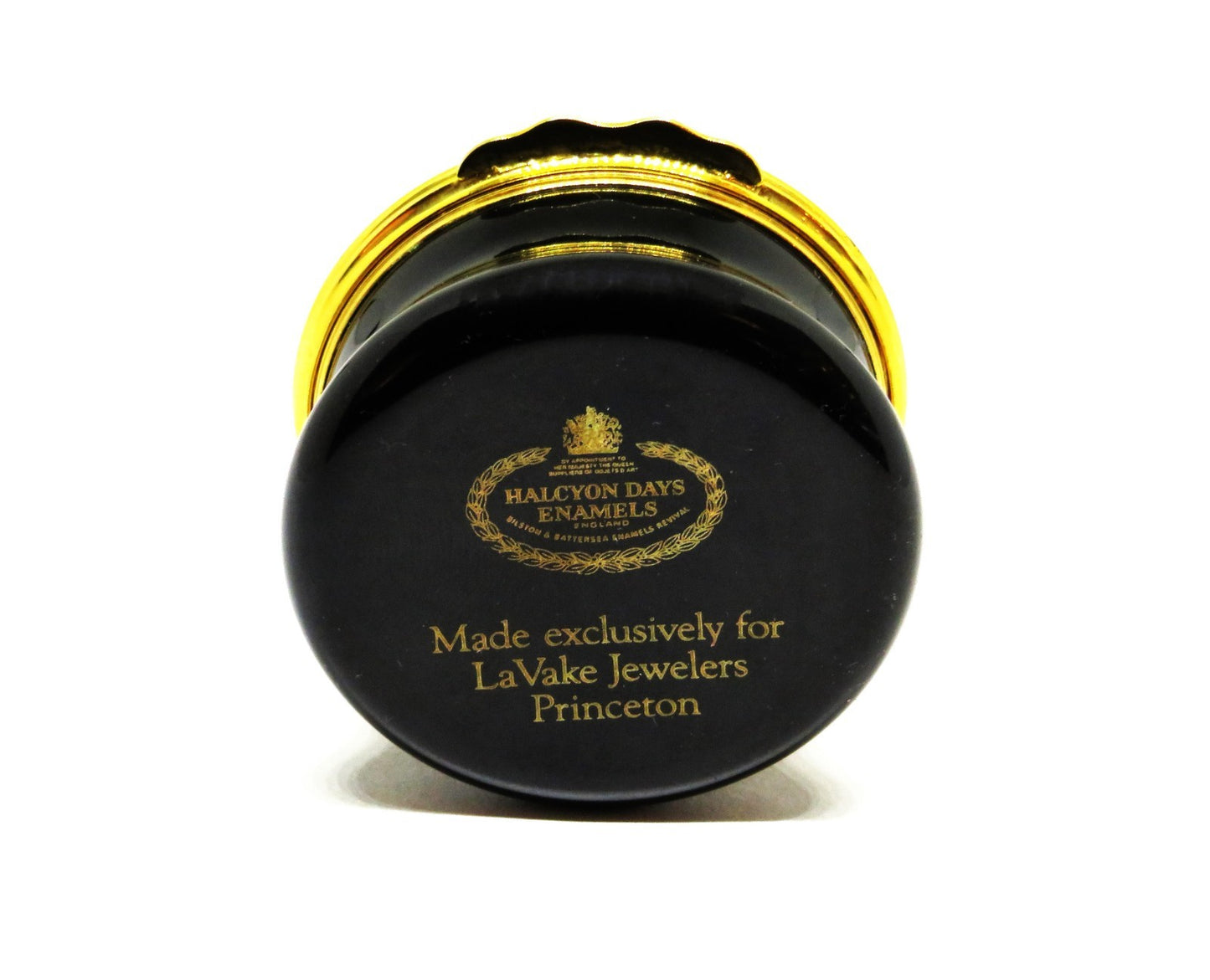 HALCYON DAYS ENAMEL BOX - PRINCETON UNIVERSITY -TIGER MASCOT- LATIN SEAL & MOTTO
