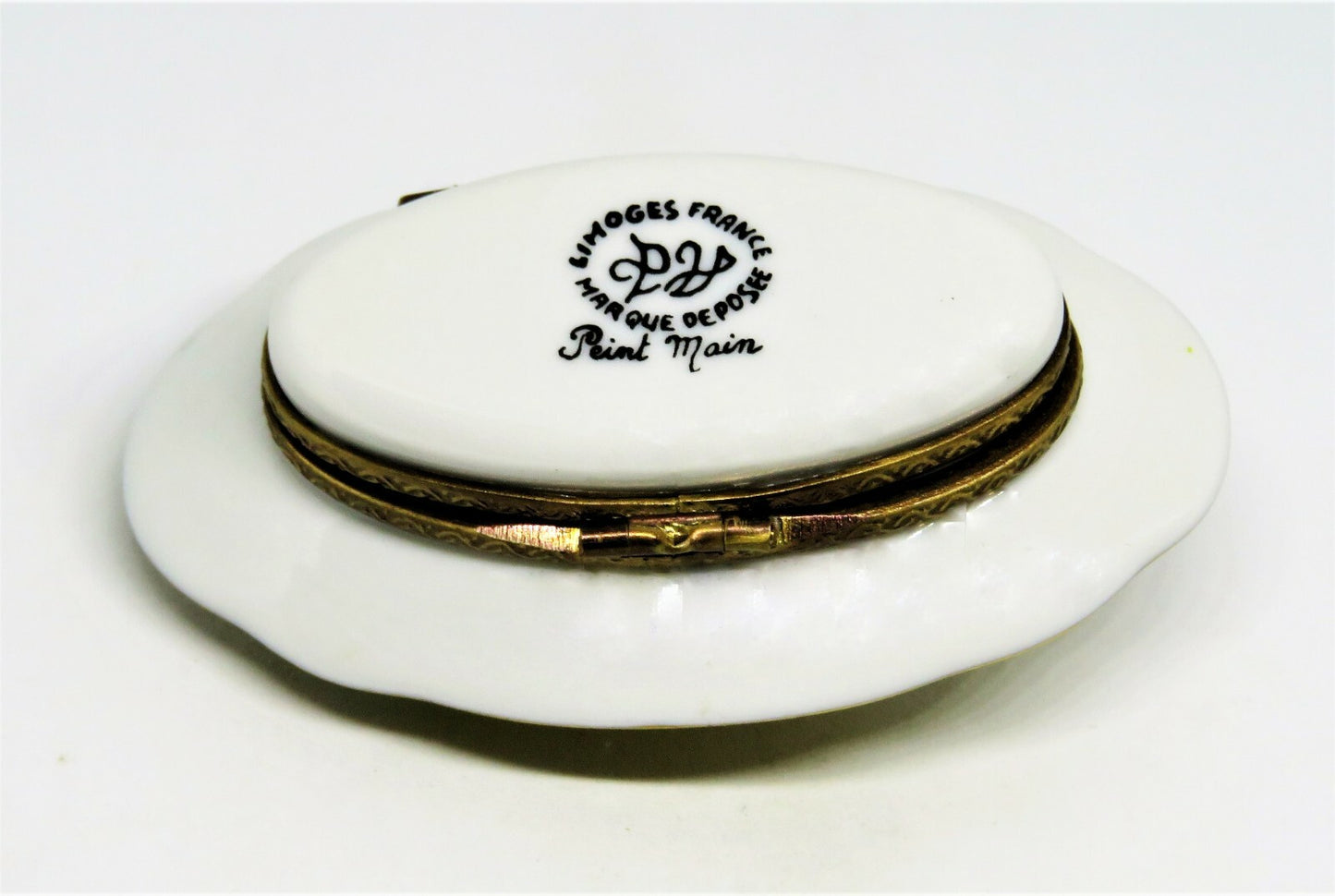 LIMOGES FRANCE BOX - PARRY-VIEILLE - THANKSGIVING - TURKEY ON A PLATTER & KNIFE