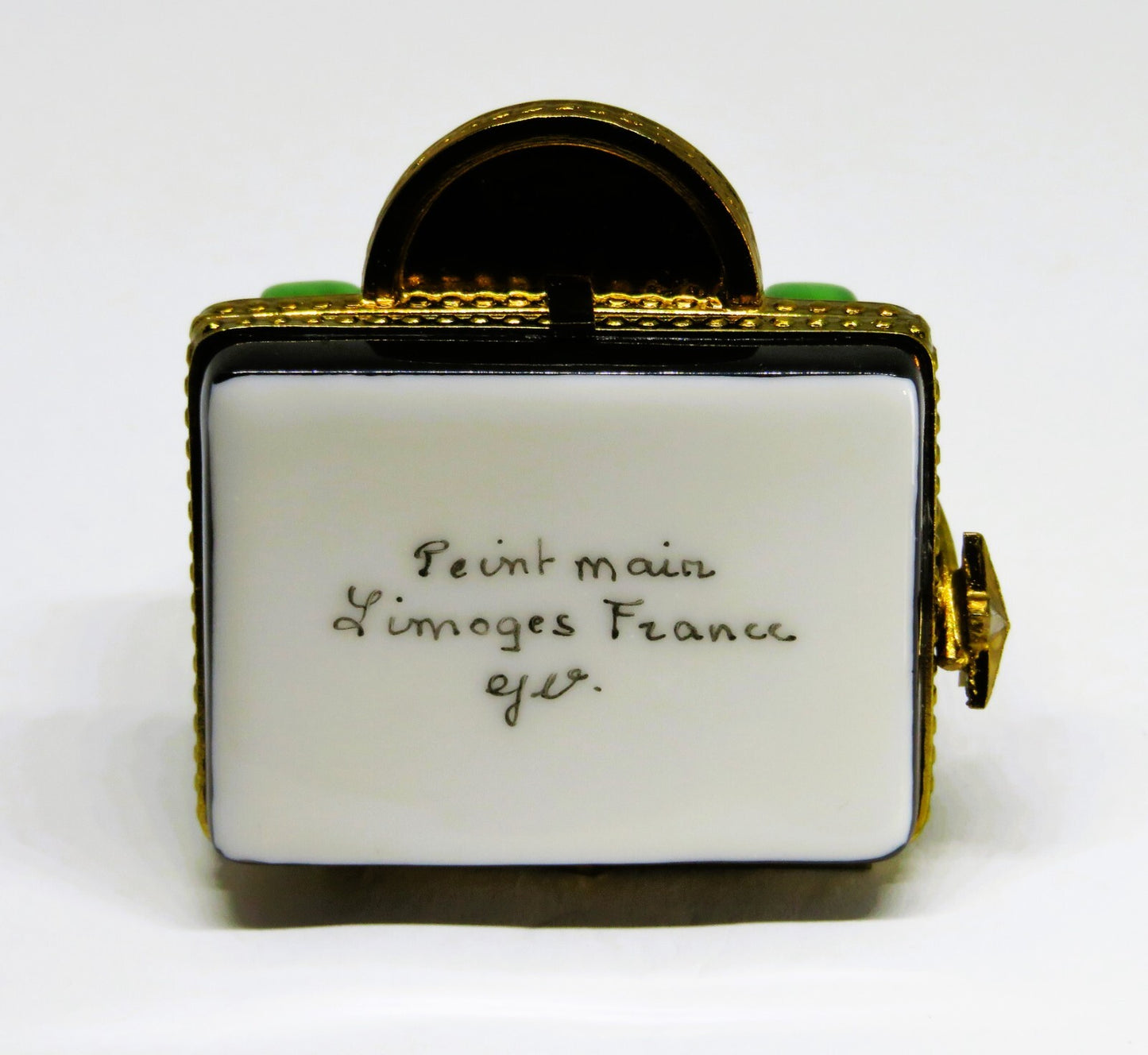 LIMOGES FRANCE BOX - ANTIQUE SLOT MACHINE - ONE-ARMED BANDIT - METAL HOPPER