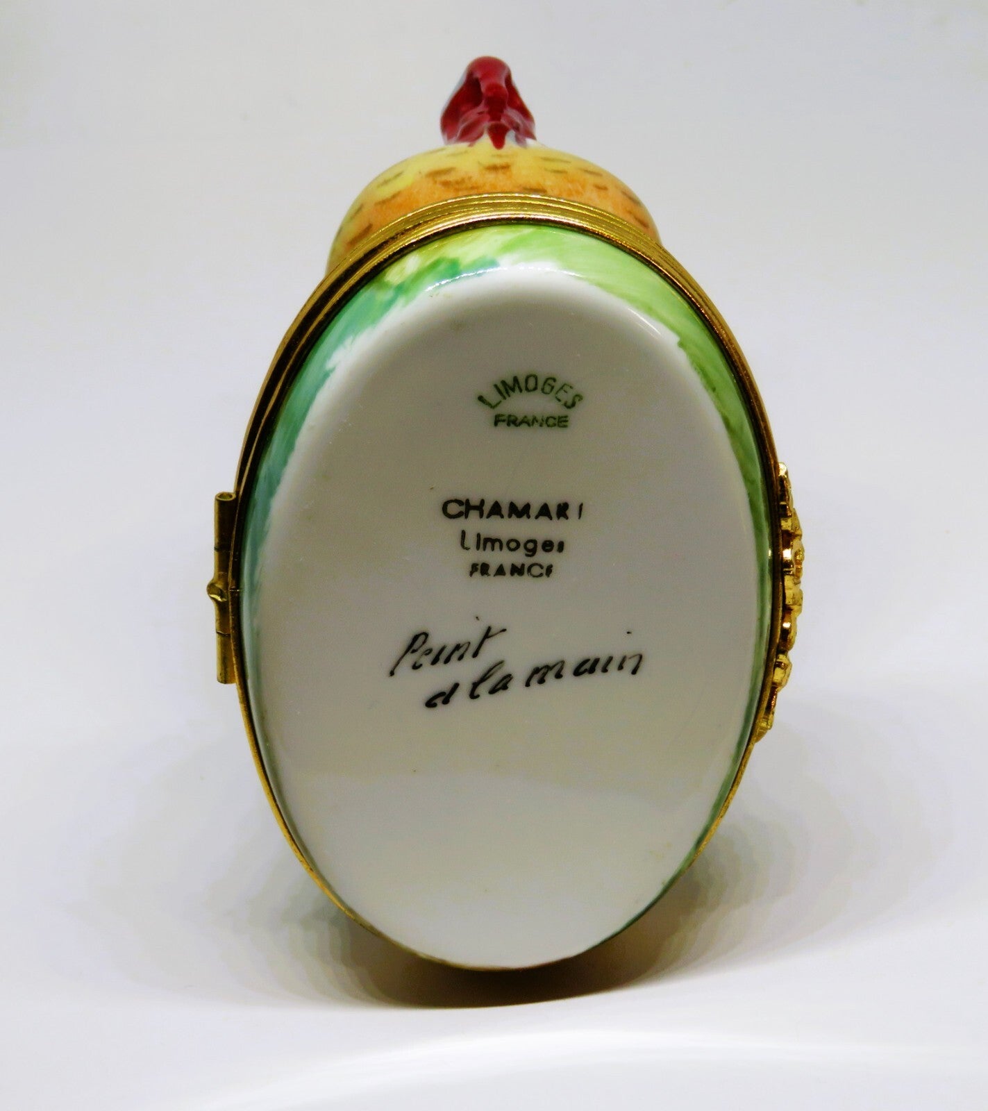 LIMOGES FRANCE BOX - CHAMART - THANKSGIVING - LARGE TURKEY - EARS OF CORN