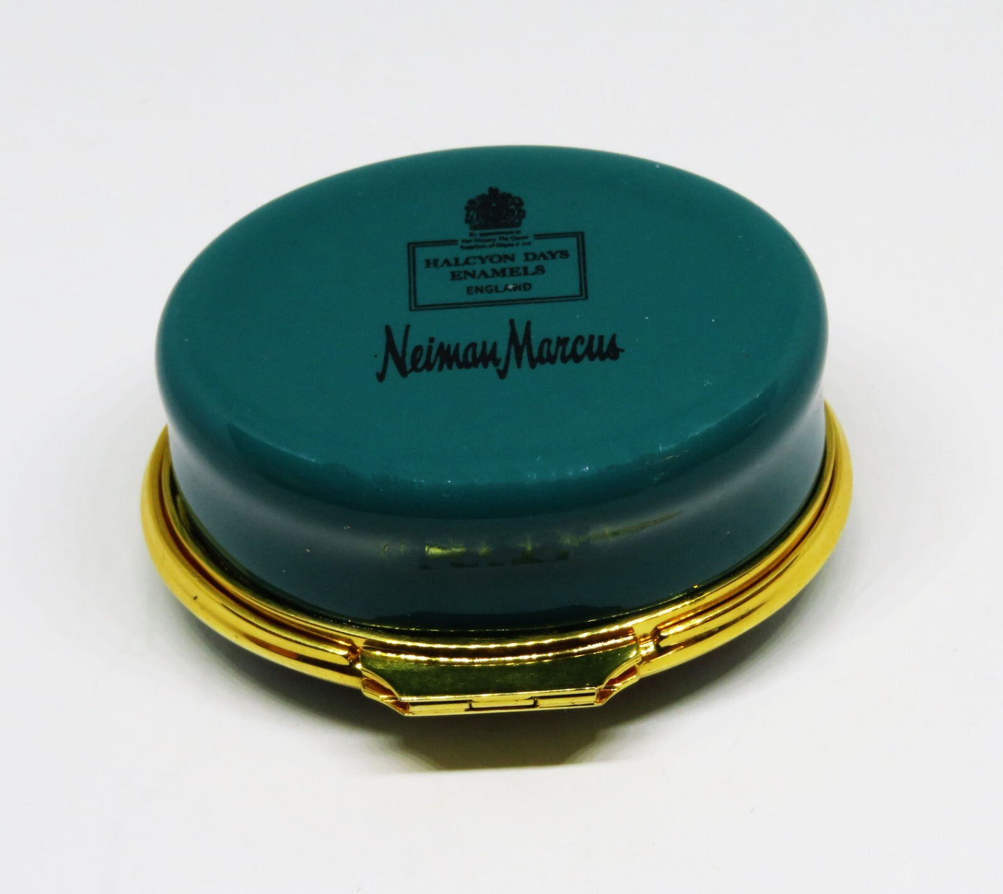 HALCYON DAYS ENGLISH ENAMEL BOX- "ROSES ARE RED, VIOLETS ARE BLUE ..." - FLOWERS