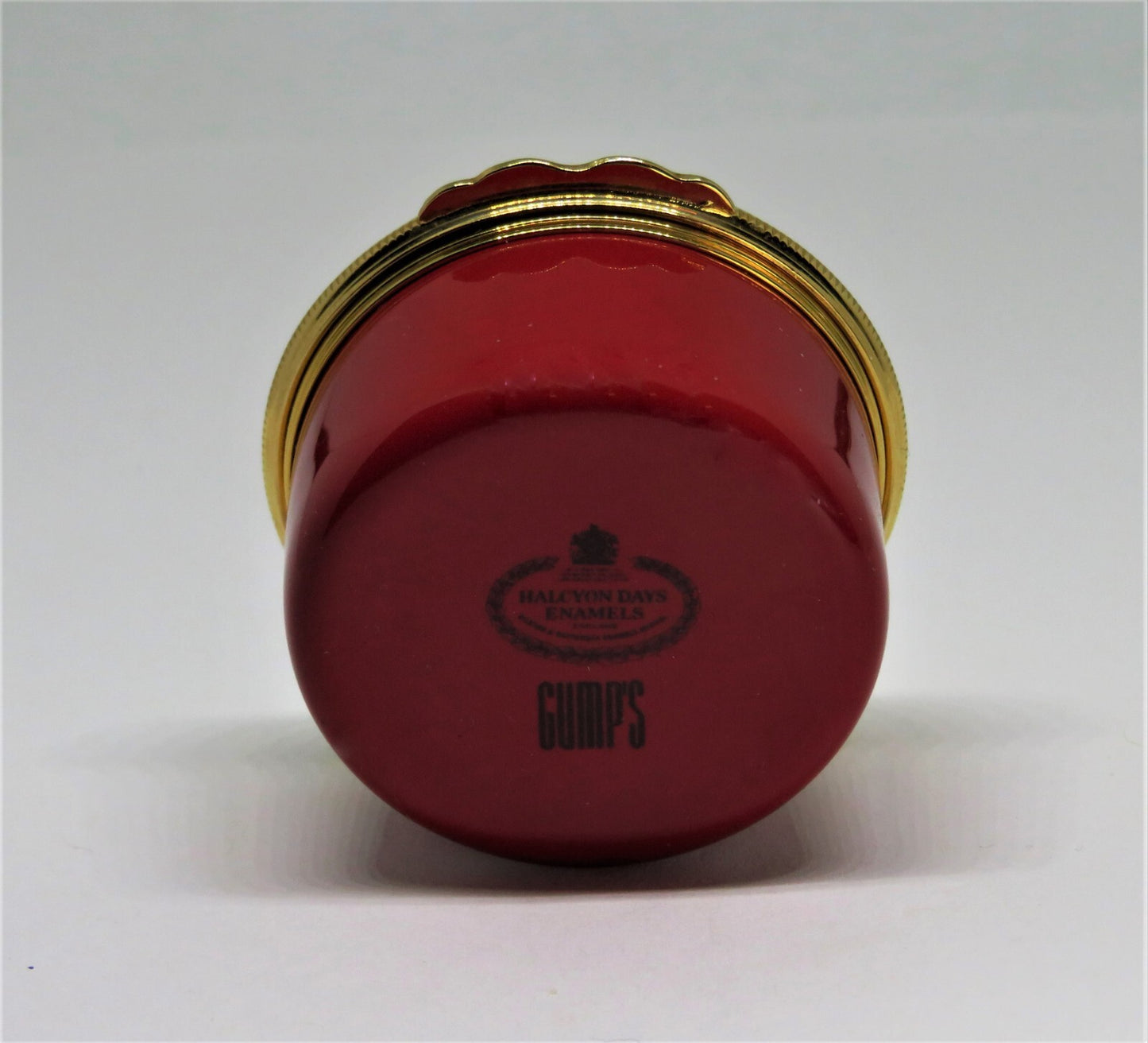 HALCYON DAYS ENAMEL BOX - "LOVE OF FOOD" -DESSERTS- GEORGE BERNARD SHAW - GUMP'S