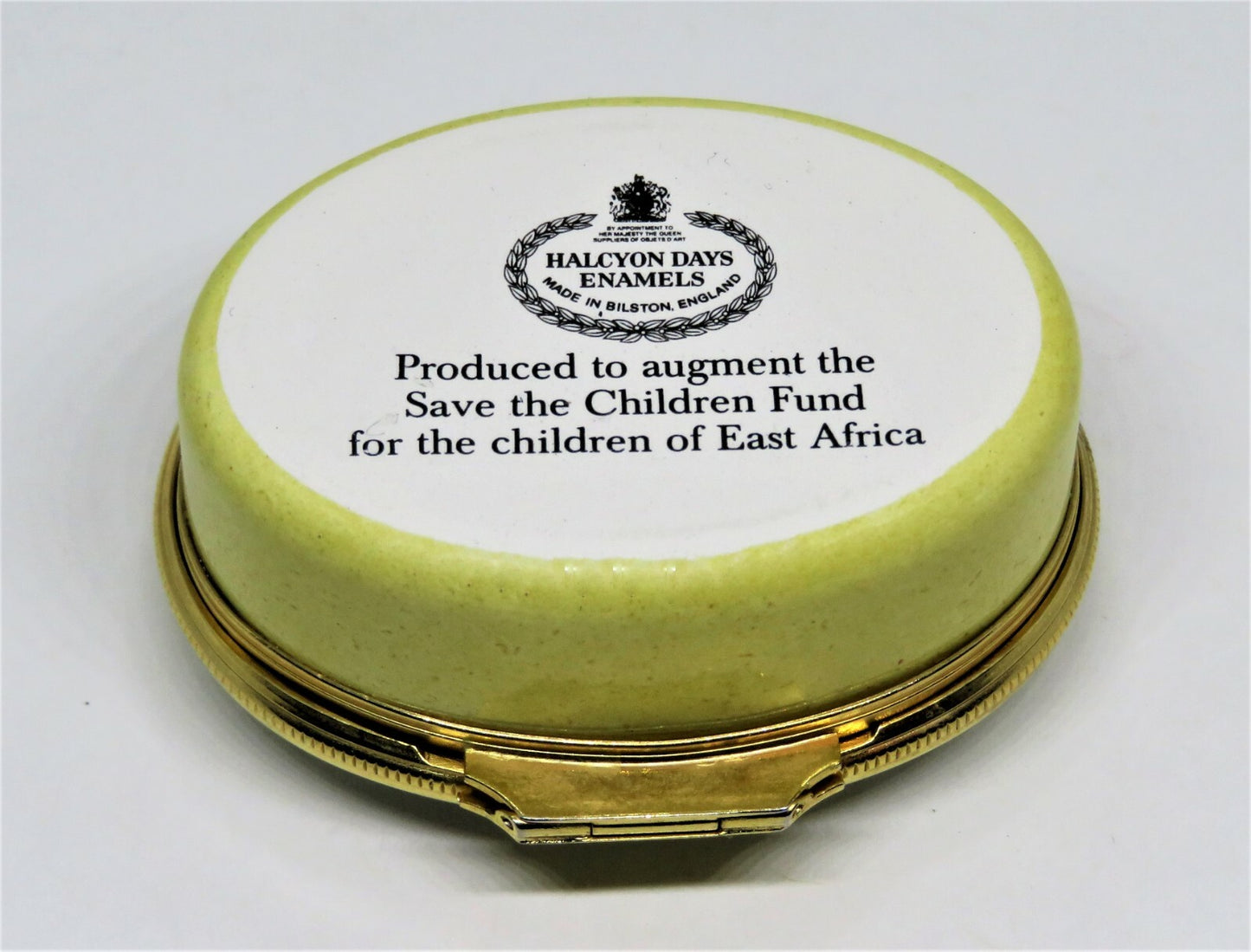 HALCYON DAYS ENGLISH ENAMEL BOX - CHILDREN OF THE WORLD - EAST AFRICA FUND