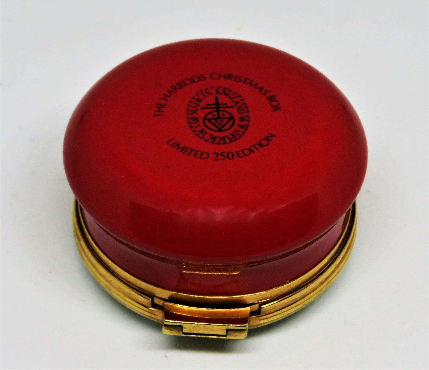 CRUMMLES ENAMEL BOX- HARRODS CHRISTMAS 1980 - "A CHRISTMAS CAROL" - DICKENS - LE