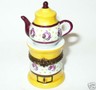 LIMOGES FRANCE BOX ~ PV ~ ROSE TEAPOT & WARMING STAND ~ TEA POT ~ PEINT MAIN