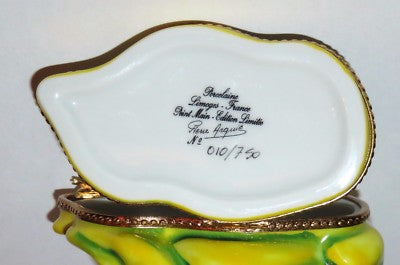LIMOGES FRANCE BOX - PIERRE ARQUIE - BUDDHA & PRAYER BEADS - SCENE INSIDE - LE