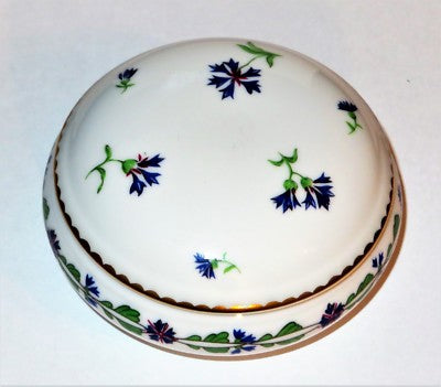 LIMOGES FRANCE BOX ~TIFFANY & CO.~ TIFFANY GARDEN FLORAL ~VILLANDRY~ CORNFLOWERS