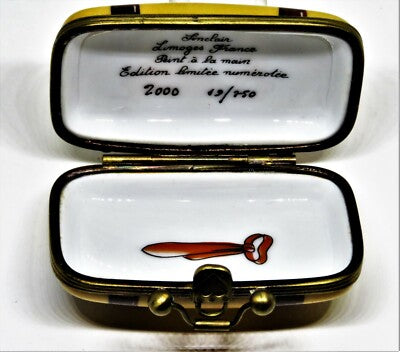 LIMOGES BOX~ TRAVEL SUITCASE ~LUGGAGE~ MIAMI & LAS VEGAS & PARIS & NEW YORK ~ LE