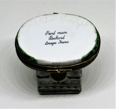 LIMOGES FRANCE BOX ~ ROCHARD ~ ARC DE TRIOMPHE ~ PARIS ~ FLOWERS ~ PEINT MAIN