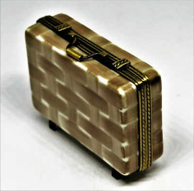 LIMOGES FRANCE BOX -'RATTAN' SUITCASE- MEN'S CLOTHING & ACCESSORIES & CELL PHONE
