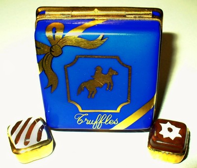 LIMOGES GIFT BOX & CHOCOLATE CANDY ~ REMOVABLE TRUFFLES ~ BIRTHDAY ~ ANNIVERSARY