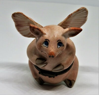 LIMOGES FRANCE BOX - ANGEL PIG - PINK PIG & WINGS - "WHEN PIGS FLY" - FLYING PIG