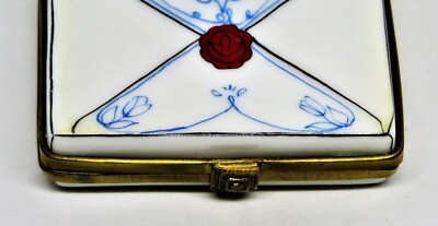 LIMOGES FRANCE BOX - WEDDING  INVITATION - RSVP CARD -TOP HAT & GLOVES- FLOWERS