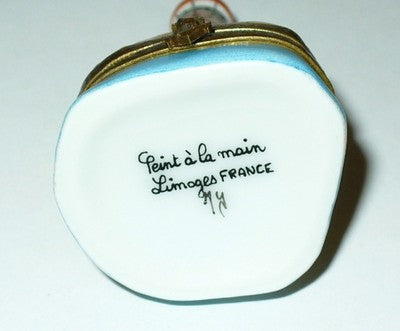 LIMOGES BOX~ LIGHTHOUSE ON AN ISLAND ~ ANCHOR CLASP ~ BEACH & OCEAN ~ PEINT MAIN