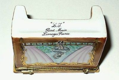 LIMOGES BOX ~UPRIGHT PIANO~ BALLERINA & SHEET MUSIC ~BALLET SLIPPERS~ PEINT MAIN