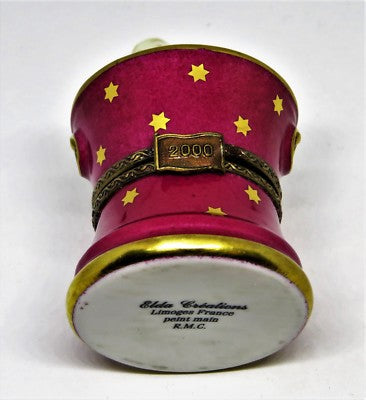 LIMOGES BOX - ELDA - BRUT CHAMPAGNE BOTTLE IN ICE BUCKET & GLASS FLUTES