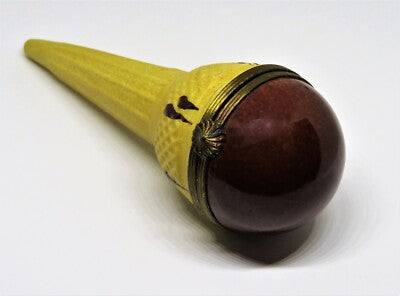 LIMOGES FRANCE BOX ~ CHAMART ~ CHOCOLATE ICE CREAM CONE & DRIPS ~ PEINT MAIN