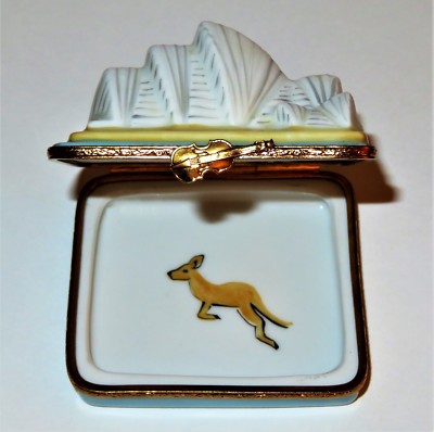 LIMOGES FRANCE BOX - ARTORIA - SYDNEY AUSTRALIA OPERA HOUSE - KANGAROO - LE
