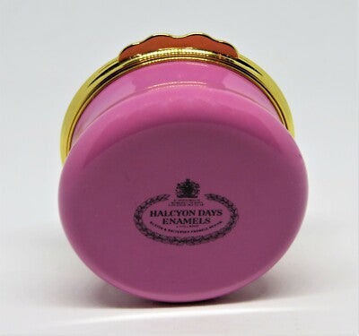 HALCYON DAYS ENAMEL BOX - BAT MITZVAH - TORAH SCROLL & FLOWERS - JUDAICA  - MIB