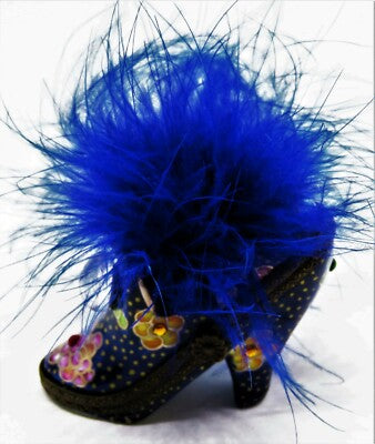 LIMOGES FRANCE BOX - LIMOGES IMPORTS - SHOE - FLOWERS & CRYSTALS & FEATHERS - LE