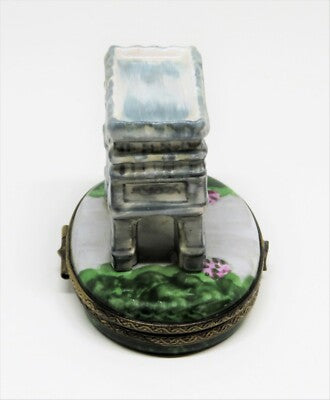 LIMOGES FRANCE BOX ~ ROCHARD ~ ARC DE TRIOMPHE ~ PARIS ~ FLOWERS ~ PEINT MAIN