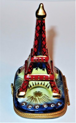 LIMOGES BOX -EIFFEL TOWER- PARIS CELEBRATES CHINESE NEW YEAR -DRAGON- ASIAN LADY