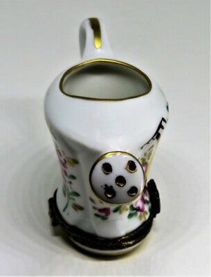 LIMOGES FRANCE BOX - CHAMART EXCLUSIF - WATERING CAN & GARDENING TOOLS - ROSES
