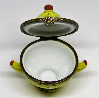 LIMOGES FRANCE BOX -CHANILLE- 2 PIECE SOUP TUREEN & SERVING PLATE - FLOWERS - LE