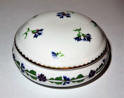LIMOGES FRANCE BOX ~TIFFANY & CO.~ TIFFANY GARDEN FLORAL ~VILLANDRY~ CORNFLOWERS