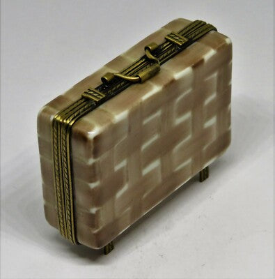 LIMOGES FRANCE BOX -'RATTAN' SUITCASE- MEN'S CLOTHING & ACCESSORIES & CELL PHONE