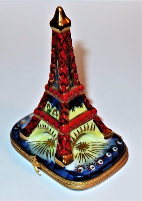 LIMOGES BOX -EIFFEL TOWER- PARIS CELEBRATES CHINESE NEW YEAR -DRAGON- ASIAN LADY