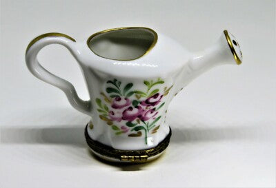 LIMOGES FRANCE BOX - CHAMART EXCLUSIF - WATERING CAN & GARDENING TOOLS - ROSES