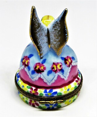 LIMOGES FRANCE BOX ~ LIMOGES IMPORTS ~ MILLENNIUM ANGEL ~LE 232/2000~ PEINT MAIN
