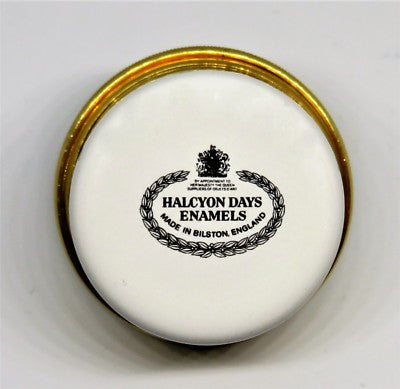 HALCYON DAYS ENAMEL BOX - THREE DIMENSIONAL LADY BUG & LEAVES - LADY BUGS