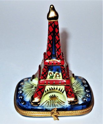 LIMOGES BOX -EIFFEL TOWER- PARIS CELEBRATES CHINESE NEW YEAR -DRAGON- ASIAN LADY