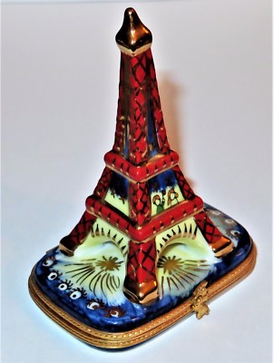 LIMOGES BOX -EIFFEL TOWER- PARIS CELEBRATES CHINESE NEW YEAR -DRAGON- ASIAN LADY
