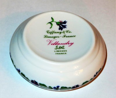 LIMOGES FRANCE BOX ~TIFFANY & CO.~ TIFFANY GARDEN FLORAL ~VILLANDRY~ CORNFLOWERS