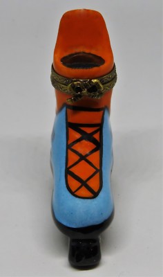 LIMOGES FRANCE BOX~ ROLLER SKATE ~ROLLERBLADE~ INLINE SKATE ~SPORTS~ PEINT MAIN