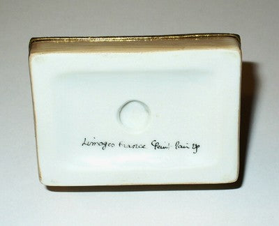 LIMOGES ~ 'WOODEN' CIGAR BOX & LUXURY CIGARS INSIDE ~ TOBACCO ~ PEINT MAIN