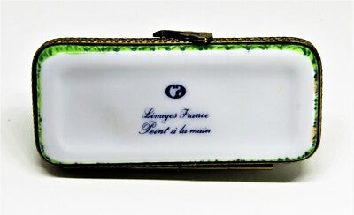 LIMOGES FRANCE BOX - PINK CADILLAC ELDORADO CAR - GUITAR CLASP - ELVIS PRESLEY