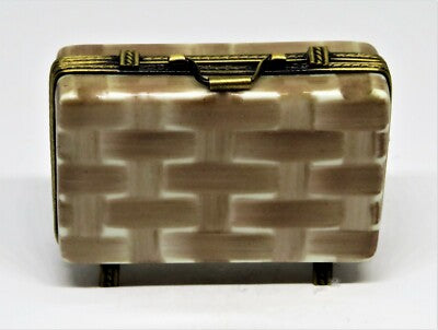 LIMOGES FRANCE BOX -'RATTAN' SUITCASE- MEN'S CLOTHING & ACCESSORIES & CELL PHONE