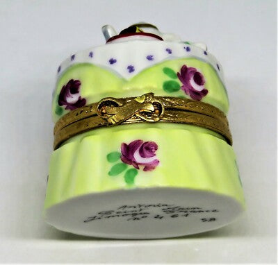LIMOGES FRANCE BOX- ARTORIA - TEA FOR TWO GARDEN PARTY TABLE - CAKE - ROSES - LE