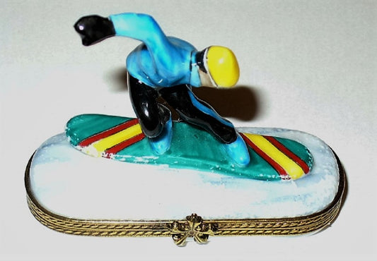 LIMOGES FRANCE BOX - ROCHARD - SNOWBOARDING - SNOWFLAKE -SPORTS- WINTER OLYMPICS